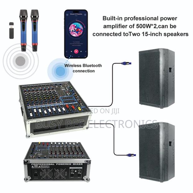 Portable Mixer Designed With Carrying Case Professional Sound System - thumbnail 5