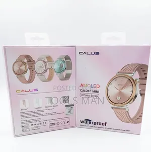 Calus 1 Mini Amoled Smartwatch for Women + 3 Interchangeable Straps