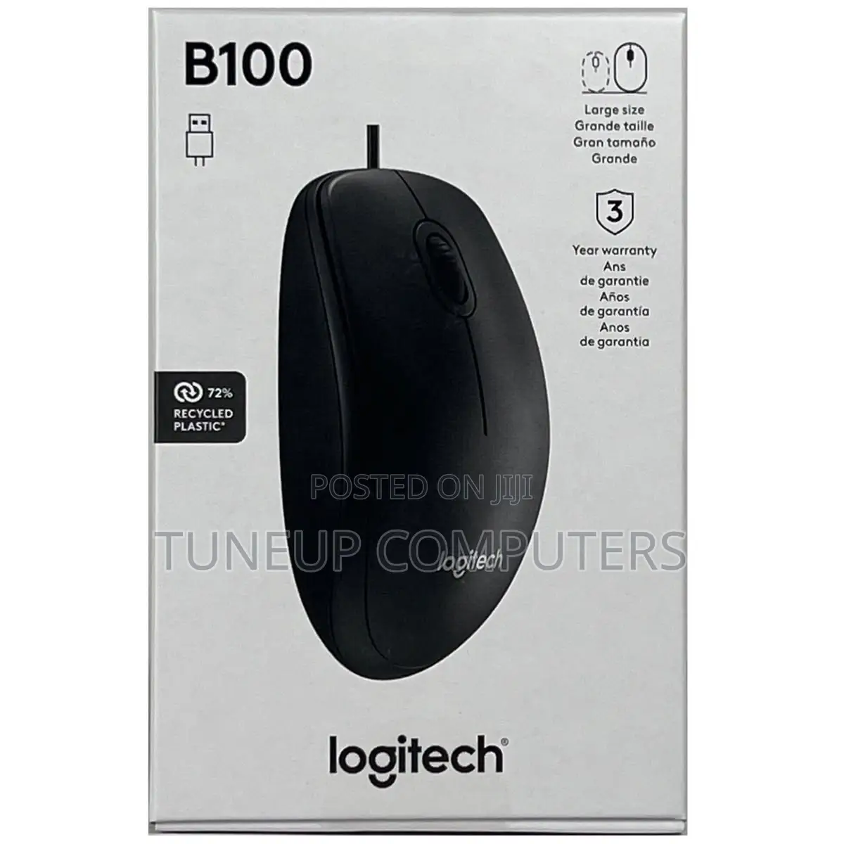 Logitech B100 Usb Optical Mouse - 910-003357