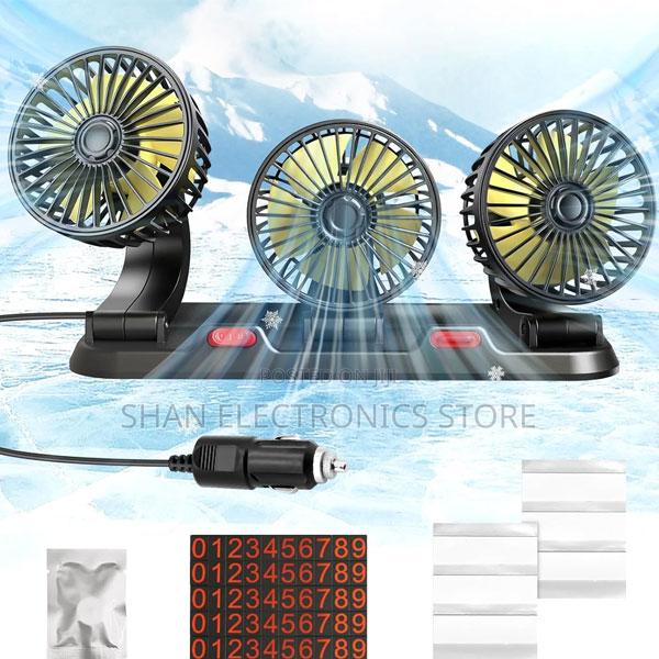 Car Cooling Fan Triple Head 24v 12v Three 3 Heads Car Fan