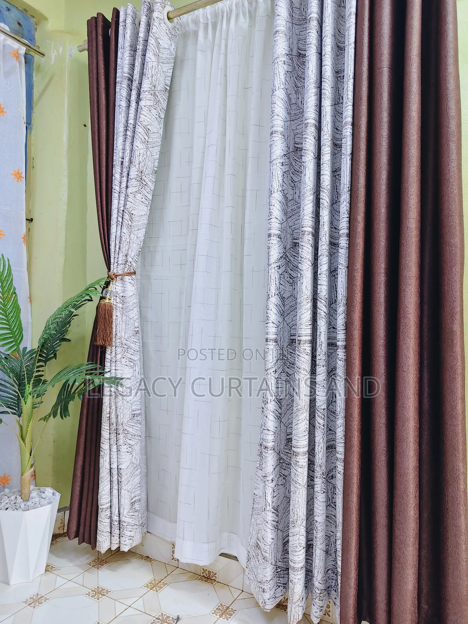 Brown Black Out Curtain