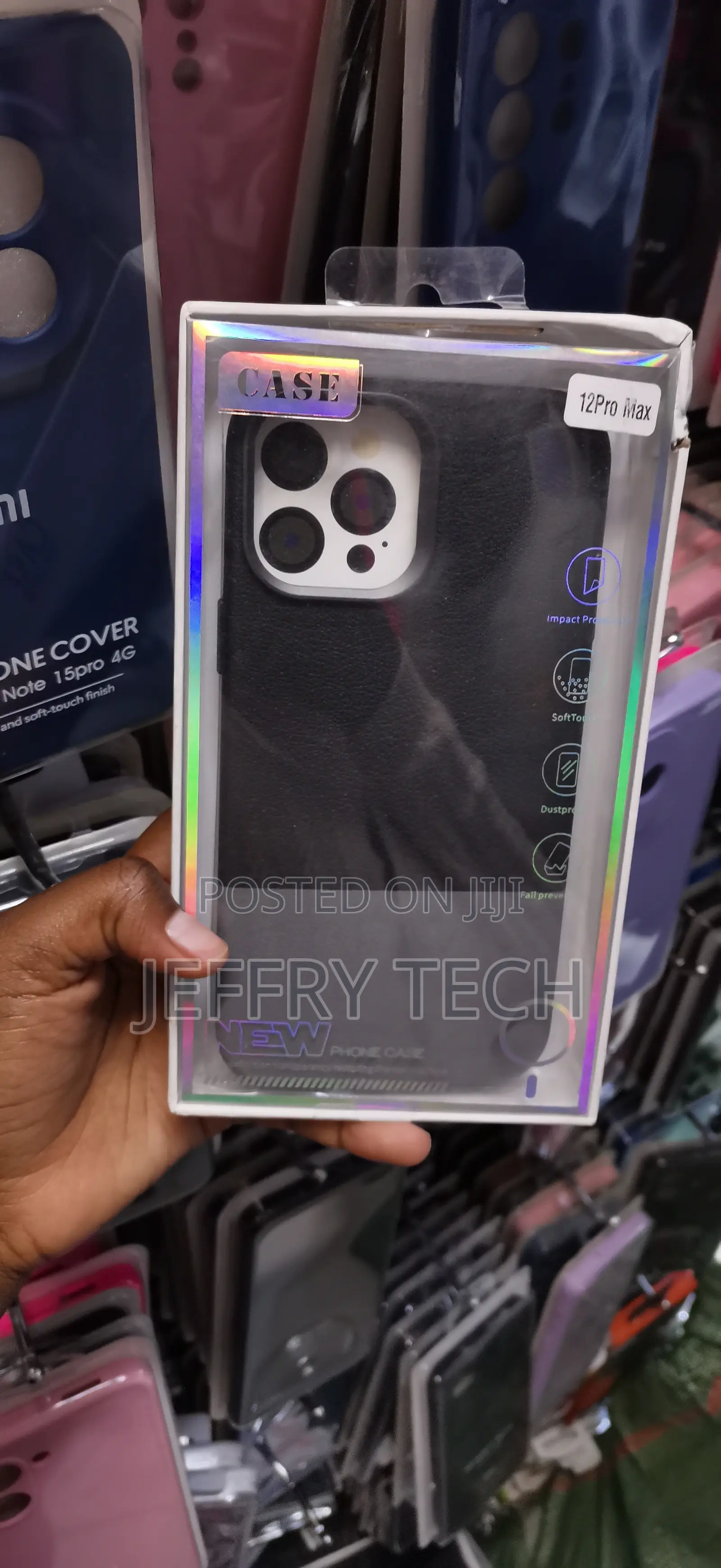 iPhone 12 Pro Max Two-Tone Black and Gray Tpu or Silicone Cover