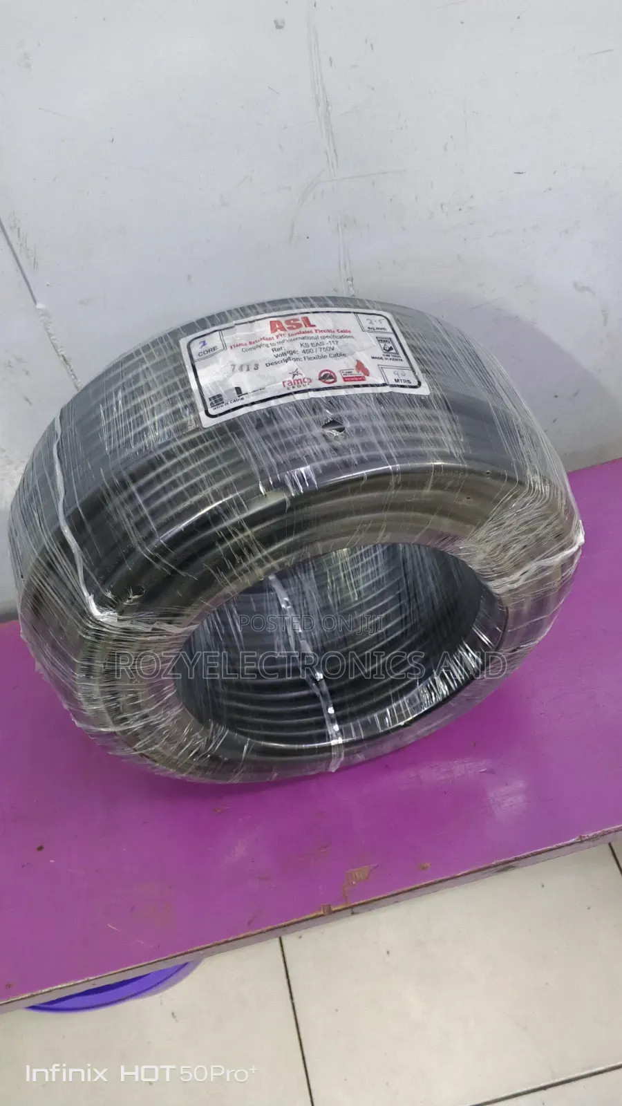 2.0 Core by 2.5mm Flex Cable (Local)90 M