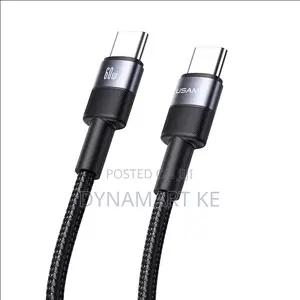 Usams 60w 1.2m Aluminum Alloy Charging and Data Cable Type-C to Type-C