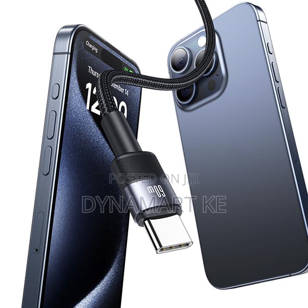 Usams 60w 1.2m Aluminum Alloy Charging and Data Cable Type-C to Type-C - thumbnail 5