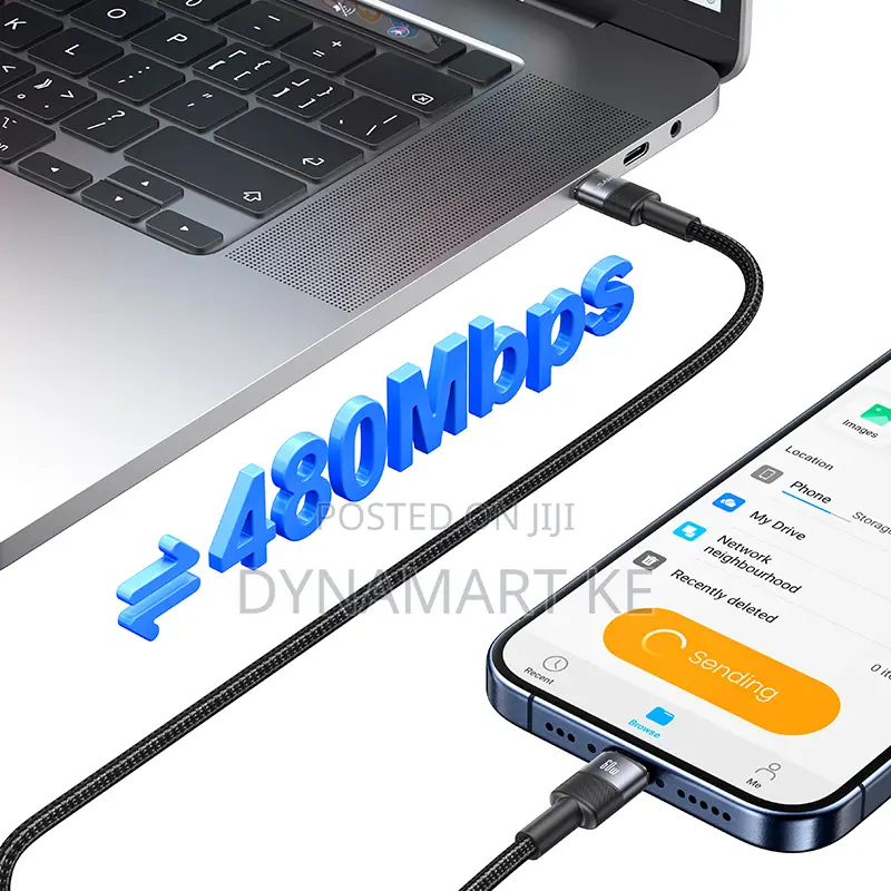 Usams 60w 1.2m Aluminum Alloy Charging and Data Cable Type-C to Type-C