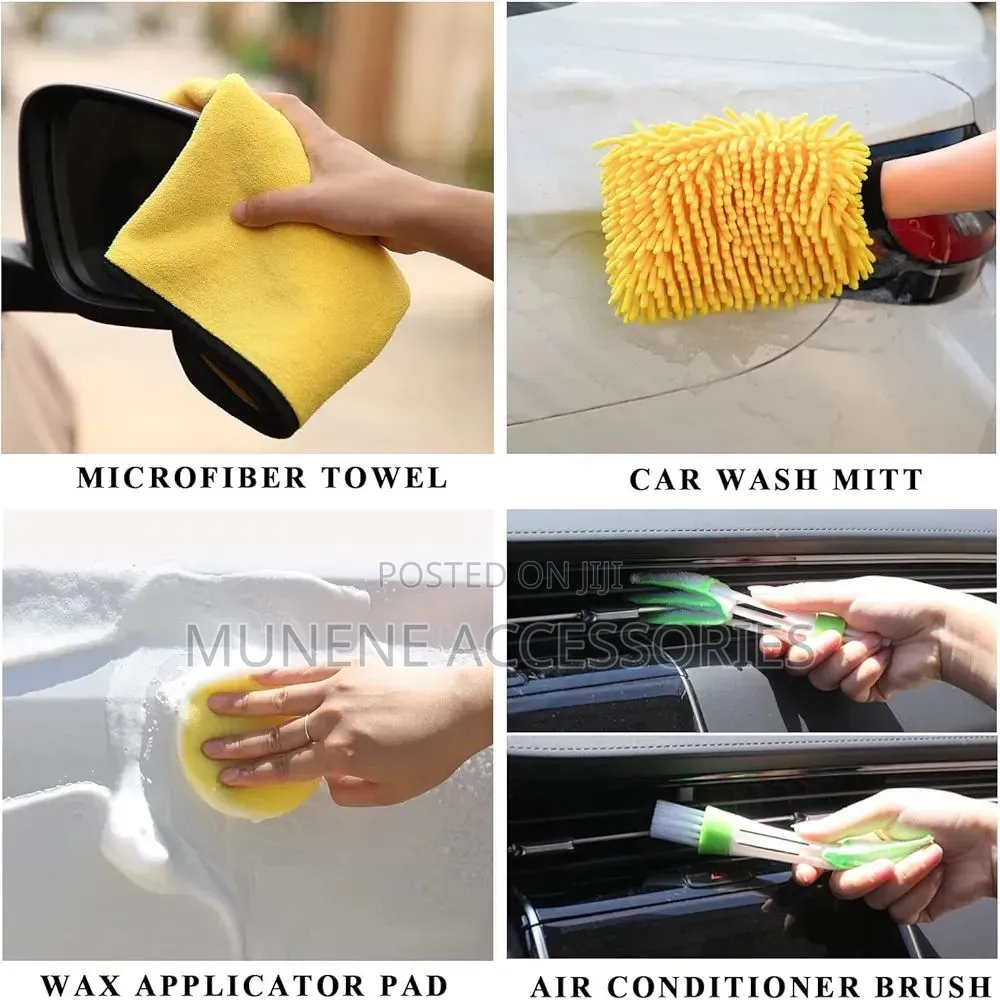 23pcs Car Wash Cleaning Tools Kit Drill Brush Set Brush Window Scraper