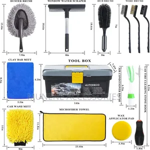 23pcs Car Wash Cleaning Tools Kit Drill Brush Set Brush Window Scraper