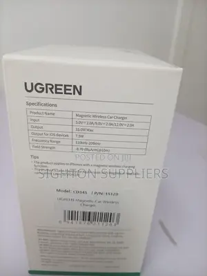 Ugreen Cd345 Magnetic Car Wireless Charger