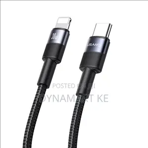 Usams 30w 1.2m Aluminum Alloy Charging Data Cable Type-C to Lightning
