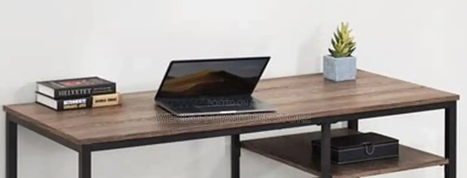 Home Desk; Wooden Computer Desk With Shelves