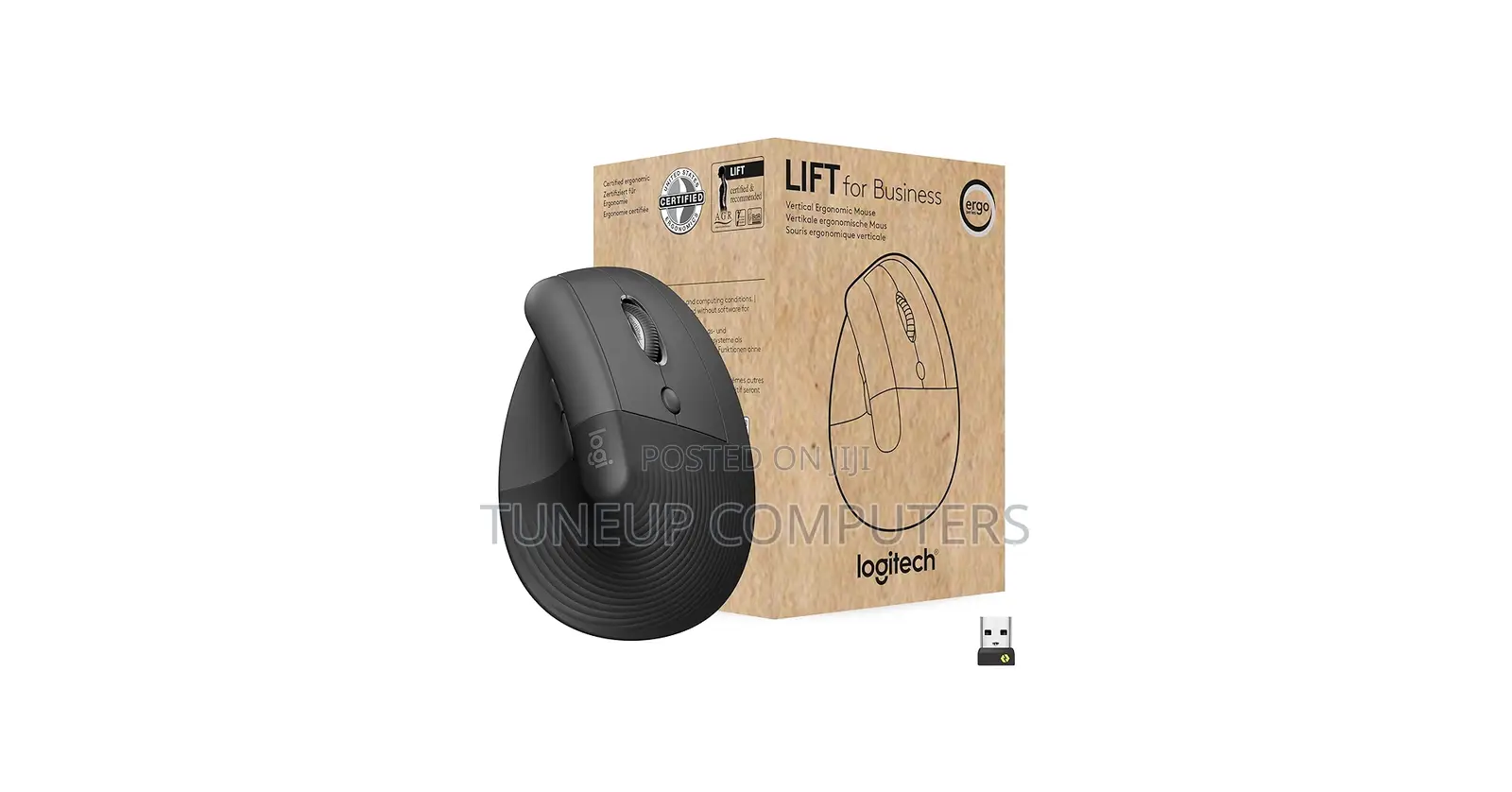 Logitech Lift Vertical Ergonomic Wireless and Bluetooth Mouse