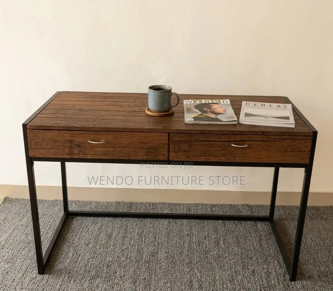 Office Desk; Wooden Home Office Desk With Lockable Drawers