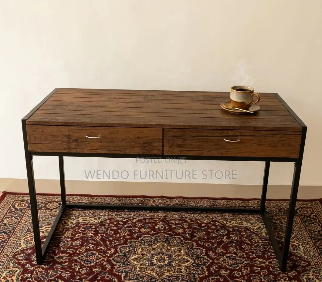 Office Desk; Wooden Home Office Desk With Lockable Drawers
