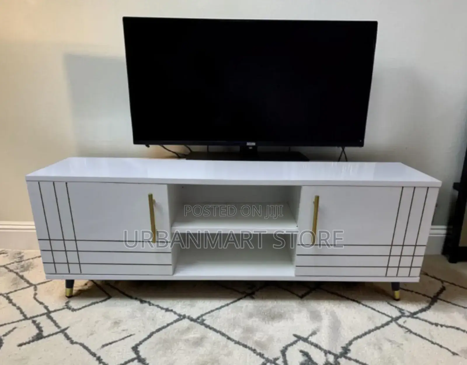 Sydney 4ft White Tv Stand With Storage Cabinet