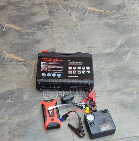 Multifunction Vehicle Jump Starter Kit Battery Booster Tire Inflator