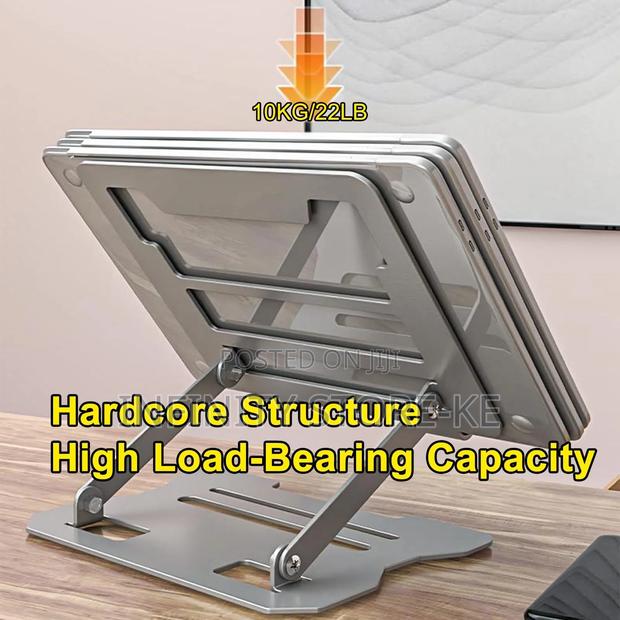 Steel Laptop Stand, Foldable Portable Cooling Stand, Adjustable Hight - thumbnail 2