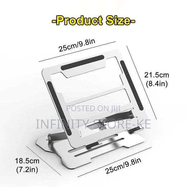Steel Laptop Stand, Foldable Portable Cooling Stand, Adjustable Hight - thumbnail 3
