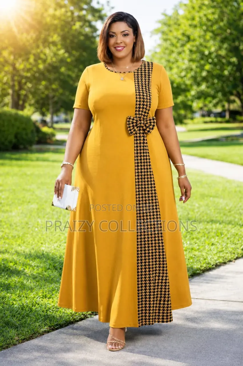 Maxi With a Checked Detail Dress