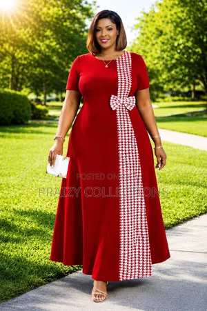 Maxi With a Checked Detail Dress