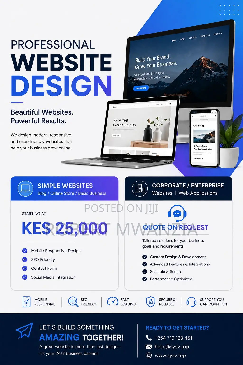 Website Design for Business / Online Shop / Learning