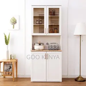 Kitchen Cabinet; Modern Microwave Oven Cabinet With Sideboard Storage