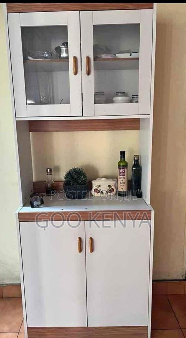 Kitchen Cabinet; Modern Microwave Oven Cabinet With Sideboard Storage - thumbnail 10