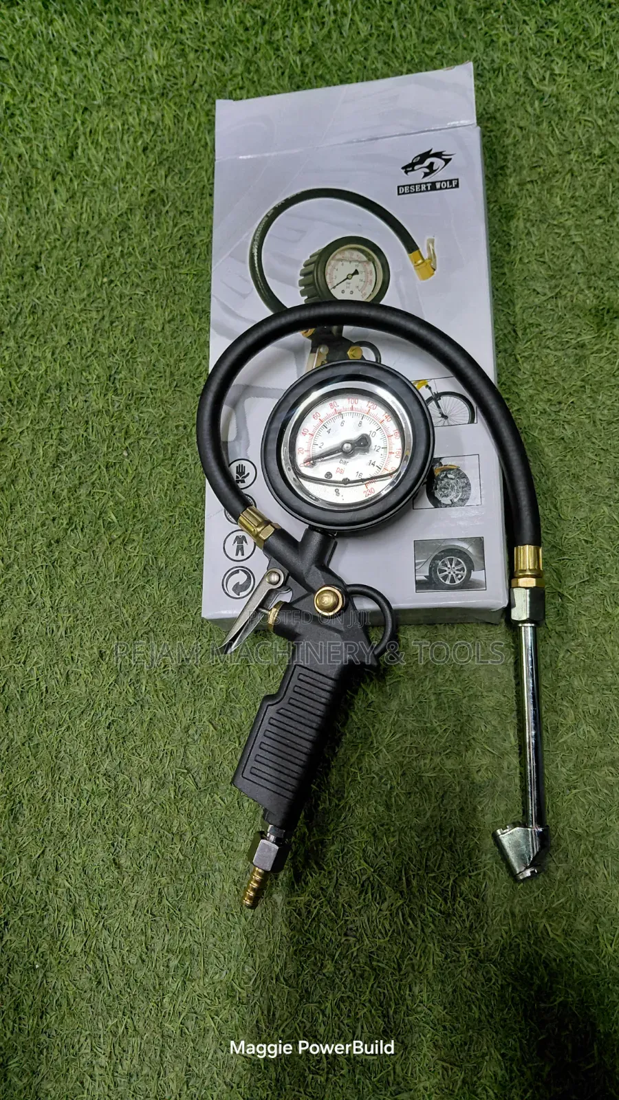 Wolf Brand Tire Inflator and Pressure Gauge Tool With Liquid