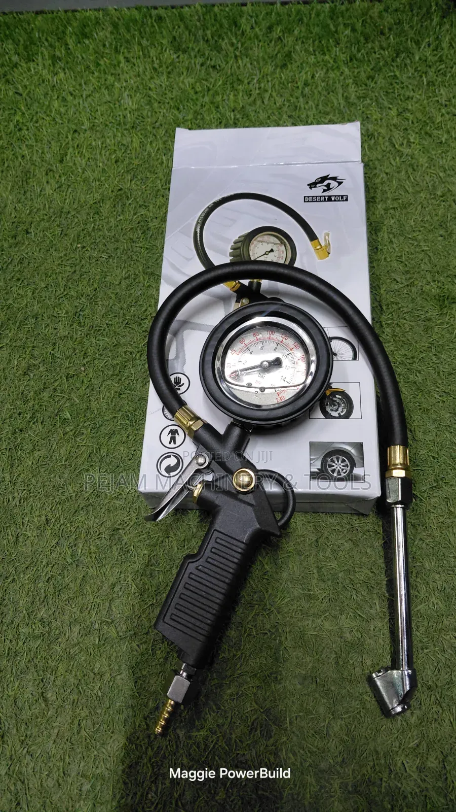 Wolf Brand Tire Inflator and Pressure Gauge Tool With Liquid