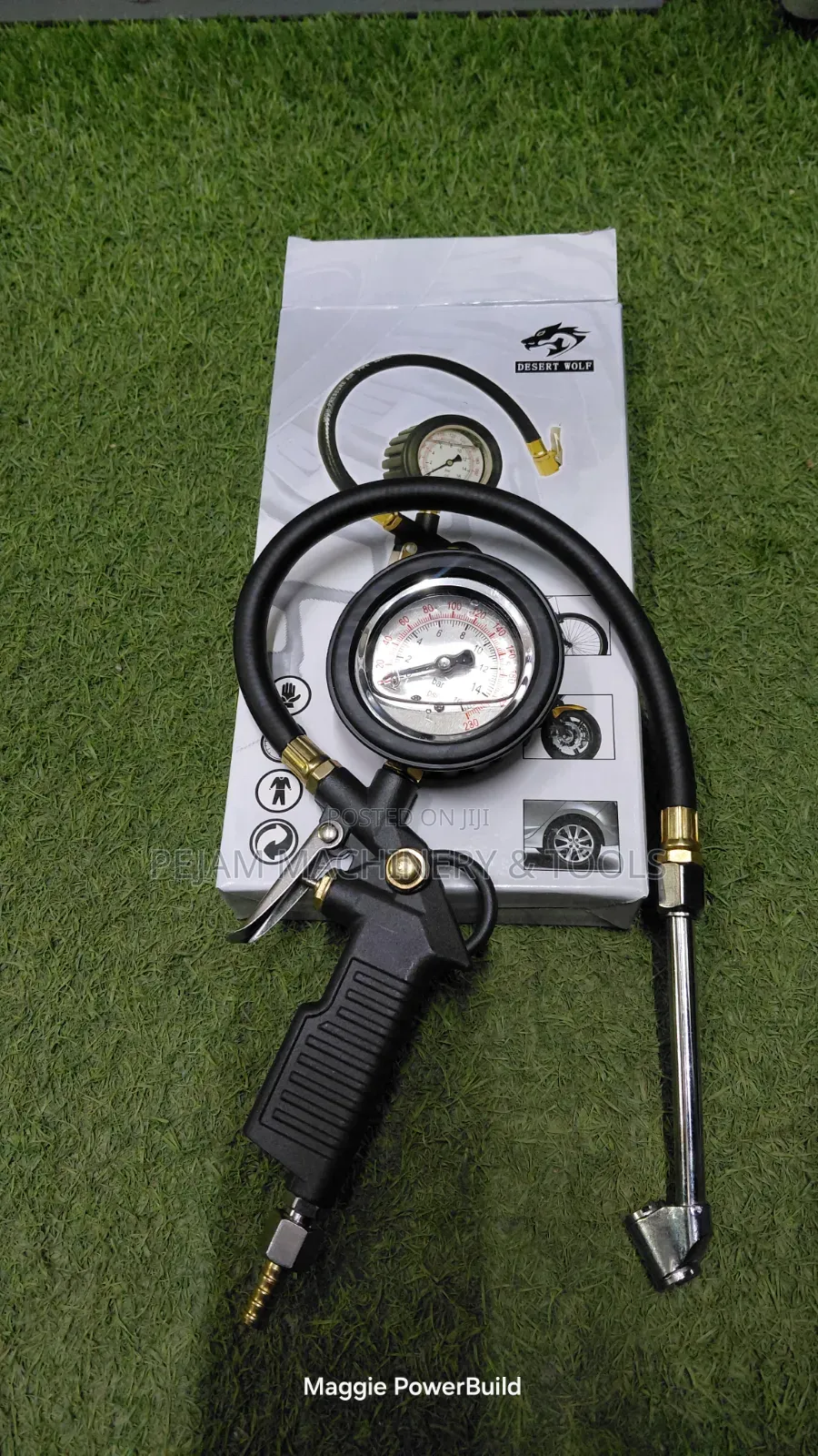 Wolf Brand Tire Inflator and Pressure Gauge Tool With Liquid