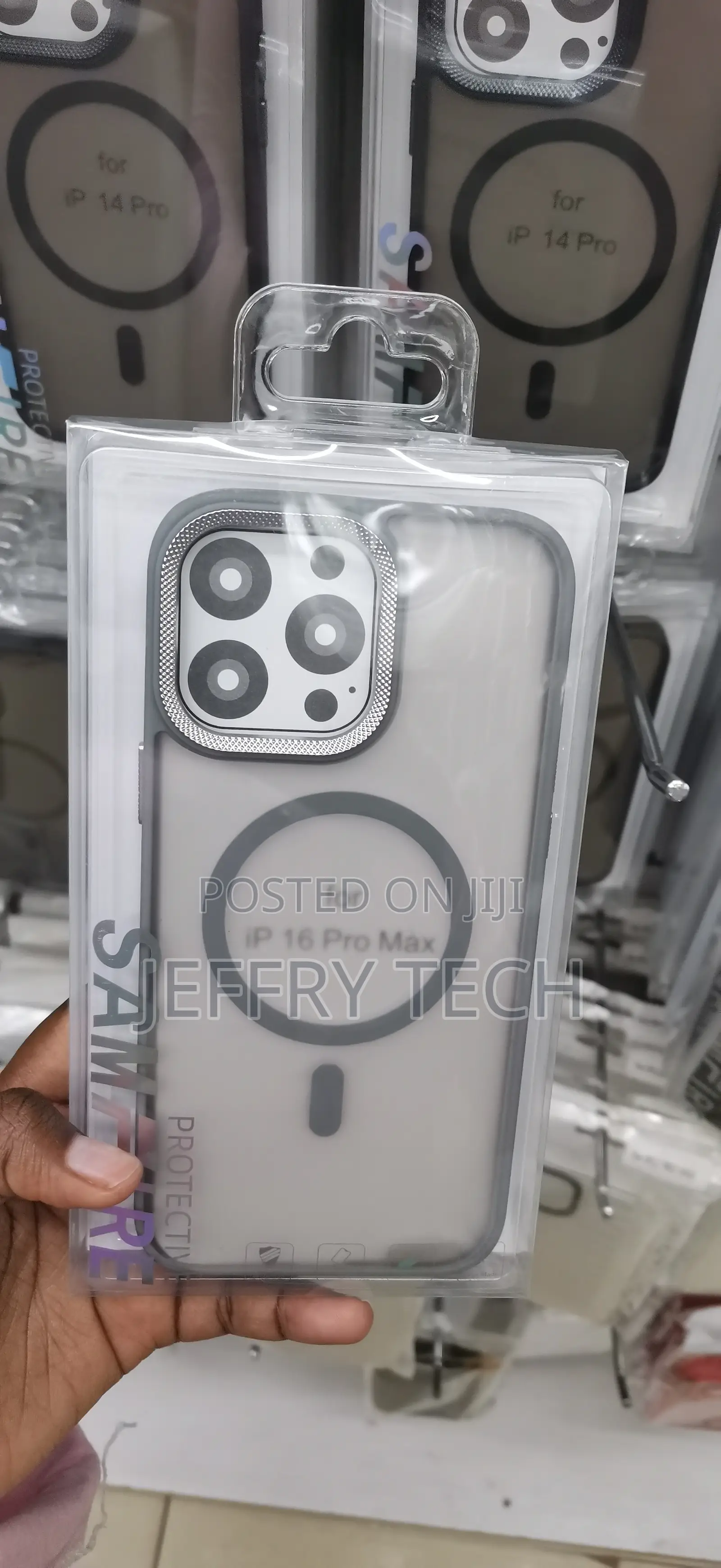 iPhone 16 Pro Max Semi-Transparent, Matte Gray Phone Case