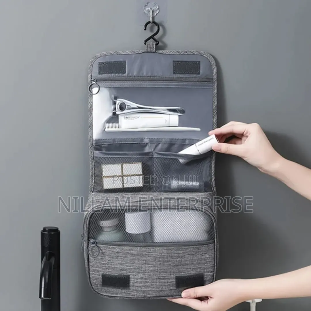 Portable Cosmetic Makeup Toiletry Bags With Hooks*