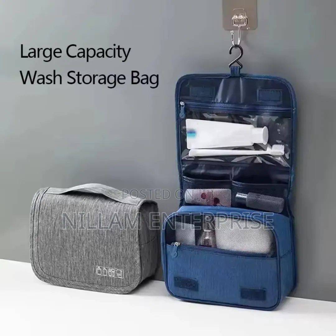 Portable Cosmetic Makeup Toiletry Bags With Hooks*