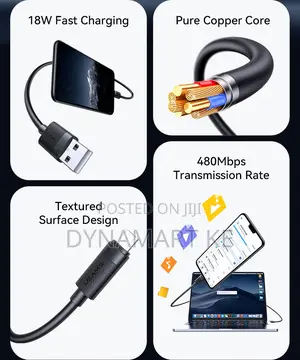 Usams 18w 1m Usb-a to Micro Fast Charging Data Cable