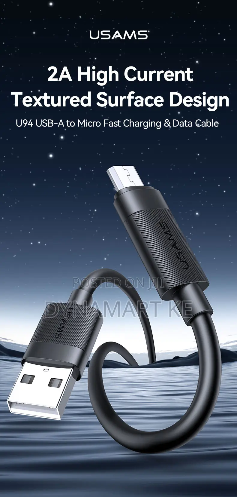Usams 18w 1m Usb-a to Micro Fast Charging Data Cable