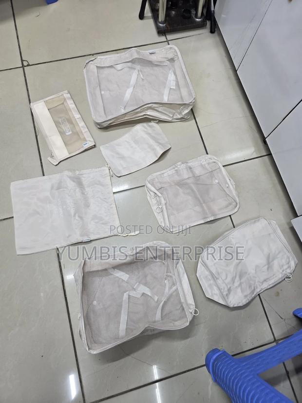 Cream White 7 In1 Suitcase Packing Organisers #1200 - main view