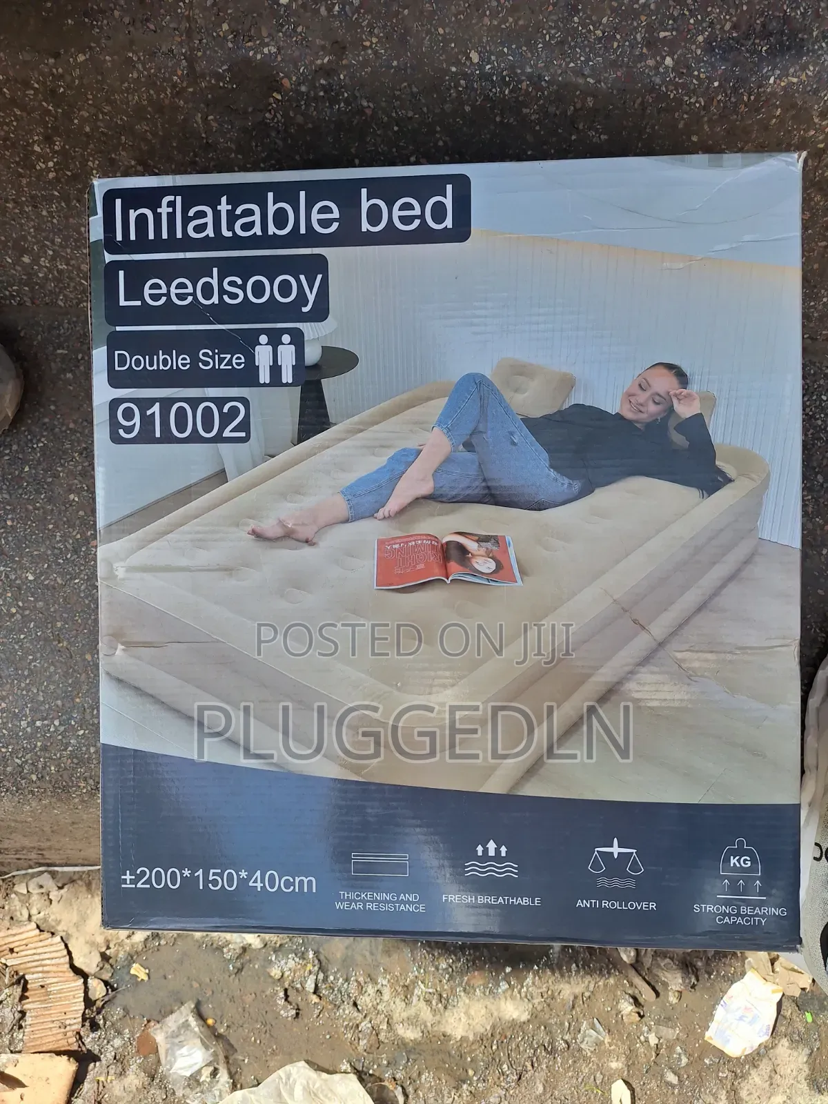 Double Size Inflatable Airbed (200*150*40 Cm).