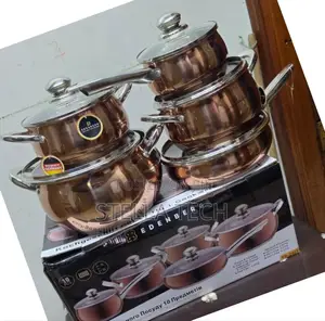 10 Pieces Gold Edenburg Eb-2423 Stainless Steel Cookware Set