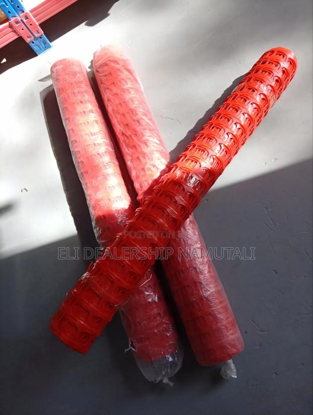 Construction Warning Mesh Net Roll 1m × 50m Orange Safety Fence - thumbnail 2