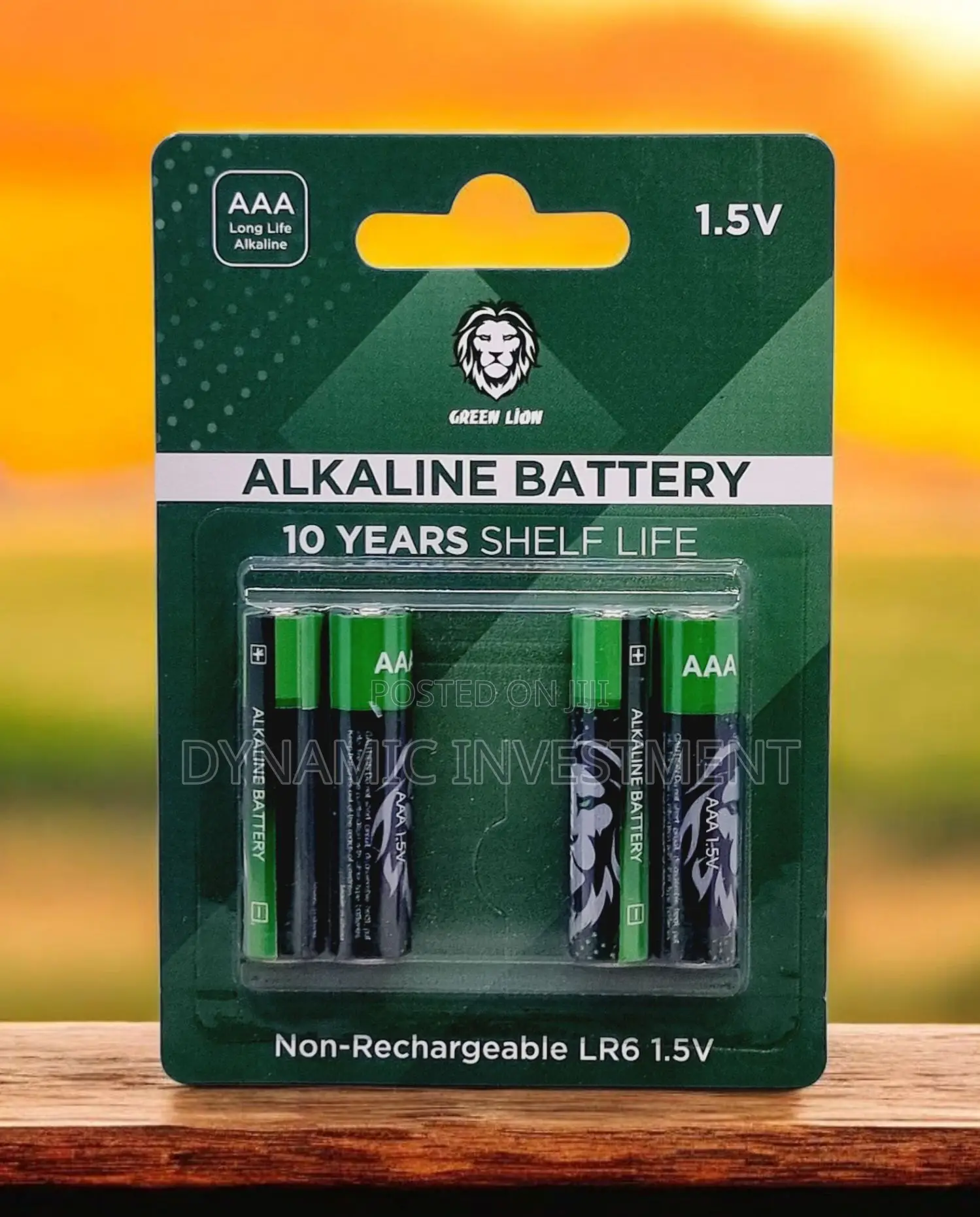 Green Lion Original Battery Batteries 10 Years Shelf Life Triple Aaa