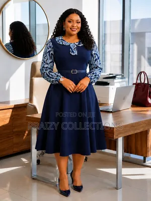 Marvel Swing Dress With Detailed Long Sleeve