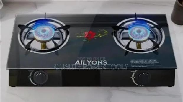 Ailyons Hot Sale 2 Burner Table Top Gas Cooker With a Glass Top