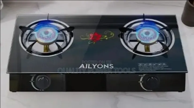Ailyons Hot Sale 2 Burner Table Top Gas Cooker With a Glass Top