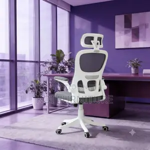 Office Chairs; White Orthopedic Fabric Office Chair