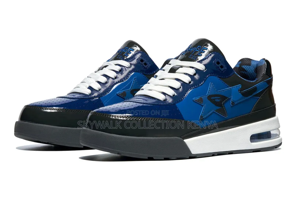 Blue Beep Star Pattern Blue Shoe