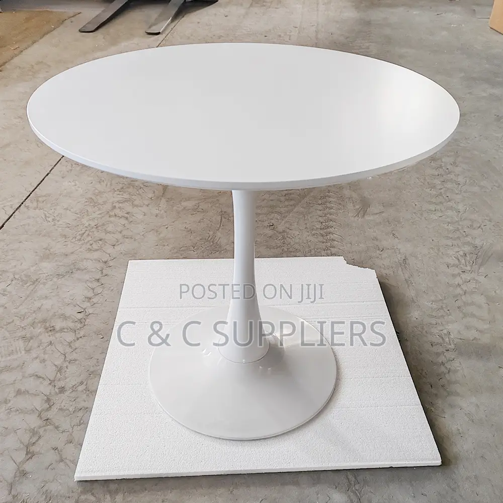 White Round Dining Table