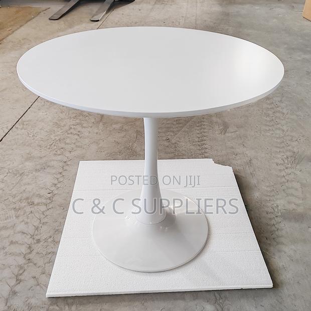 White Round Dining Table - thumbnail 2