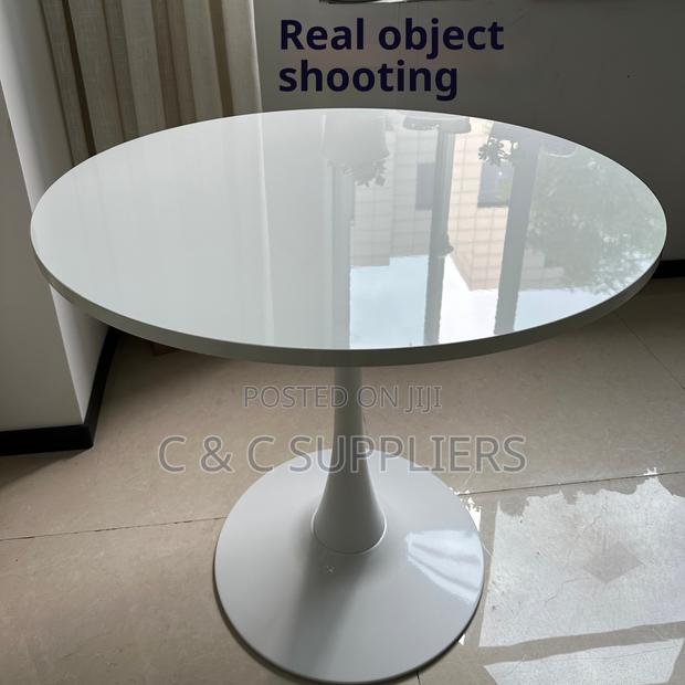 White Round Dining Table - thumbnail 3