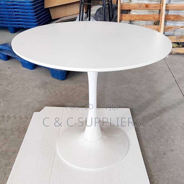 White Round Dining Table - thumbnail 4