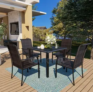 Rattan Set; Heavy-Duty 4 Seater Woven Rattan Set